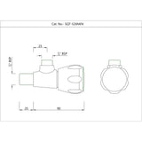 ANGLE COCK W/O FLANGE - ESSCO FAUCET -  ( CHR - SUMTHING SPL - 0x15 mm - 0inchX0.6inch )