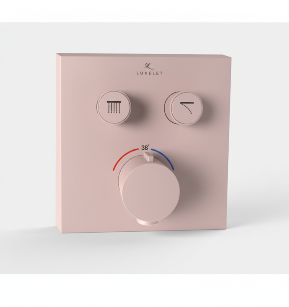 THERMOSTATIC EXPOSED KIT 2 FUNC - LUXELET -  ( FLAMIGO PINK - SMART SELECT - 0x0 mm - 0inchX0inch )