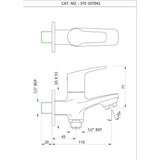 2-WAY BIB COCK WITH WALL FLANGE - ESSCO FAUCET -  ( CHROME - STELLA - 0x15 mm - 0inchX0.6inch )