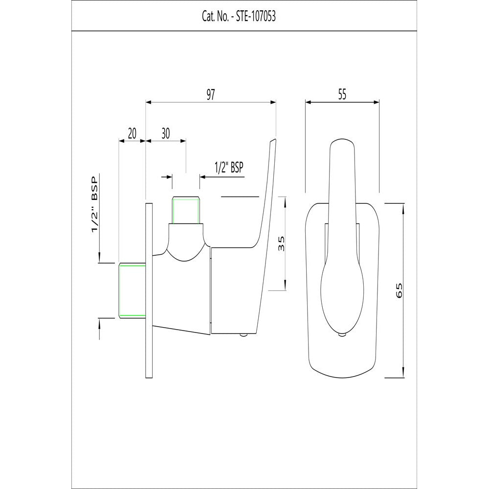 ANGULAR STOP COCK WITH WALL FLANGE - ESSCO FAUCET -  ( CHROME - STELLA - 0x15 mm - 0inchX0.6inch )