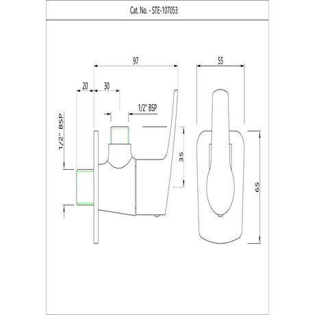 ANGULAR STOP COCK WITH WALL FLANGE - ESSCO FAUCET -  ( CHROME - STELLA - 0x15 mm - 0inchX0.6inch )