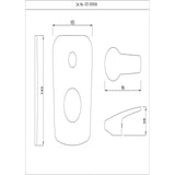 EXPOSED PARTS KIT OF SINGLE LEVER DIVERTOR - ESSCO FAUCET -  ( CHROME - STELLA - 0x15 mm - 0inchX0.5inch )