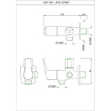 2-WAY ANGULAR STOP COCK W/FLANGE - ESSCO FAUCET -  ( CHROME - STELLA - 0x15 mm - 0inchX0.6inch )