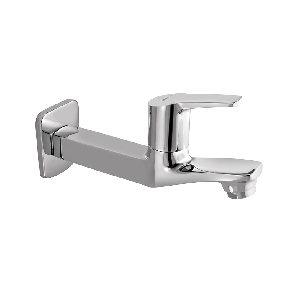 LONG BODY BIB COCK WITH WALL FLANGE - ESSCO FAUCET -  ( CHROME - STELLA - 0x0 mm - 0inchx0inch )