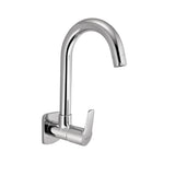 SINK COCK W/SWINGING SPOUT W/M WITH WALL FLANGE - ESSCO FAUCET -  ( CHROME - STELLA - 0x15 mm - 0inchX0.5inch )