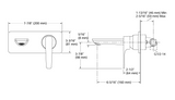 ALEO WALL MOUNT BATHROOM SINK FAUCET 9.0 IPM - KOHLER PREMIUM -  ( VIBRANT BRUSHED ROSE GOLD - PREMIUM - 0x15 mm - 0inchX0.6inch )