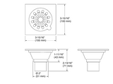 COMPLEMENTARY-FLOOR DRAIN-KOHLER POPULAR-( BRUSHED BRONZE - POPULAR - 100x100 mm - 4IinchX4inch )