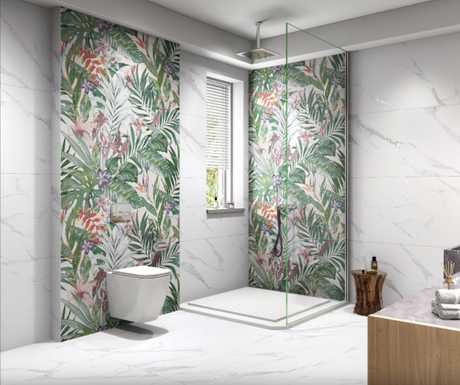 BOTANICAL DECOR 3A - INDIAN TILES -  (  - TROPICAL - 1200x600 mm - 48inchX24inch )
