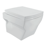 WALL HUNG WC WITH PP SOFT CLOSE SEAT COVER ( BOLT DISTANCE 9INCH) - ESSCO SWARE -  ( WHITE - ORBIT - 0x0 mm - 0inchx0inch )