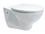 WALL HUNG WC W/SOFT CLOSING S/COVER ( BOLT DISTANCE 9INCH) - ESSCO SWARE -  ( WHITE -  - 0x0 mm - 0inchx0inch )
