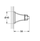 GRANDERA HOOK - GROHE -  ( CHROME - G5 - GRANDERA - 0x0 mm - 0inchX0inch )