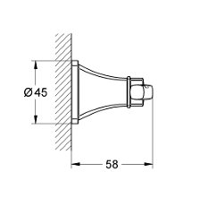 GRANDERA HOOK - GROHE -  ( CHROME - G5 - GRANDERA - 0x0 mm - 0inchX0inch )