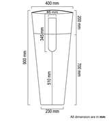 CAVES CREMA W/TOP HOLE STONE PED W/BASIN - AQUANT -  ( INDONESIA - TRAVERTINE MARBLE - 900x400 mm - 36inchX16inch )
