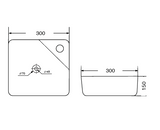 TABLE TOP  CORNER WASH BASIN - AQUANT -  ( WHITE -  - 300x300 mm - 12inchX12inch )