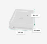 SEMI RECESSED WASH BASIN - AQUANT -  ( WHITE -  - 500x425x120 mm - 20inchX17inchX4.8inch )