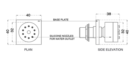 BRASS BODY JET SINGLE FUNCTION - AQUANT -  ( CHROME -  - 0x0 mm - 0inchx0inch )