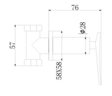 CONC STOP COCK WITH FLANGE - AQUANT -  ( ROSE GOLD -  - 0x0 mm - 0inchx0inch )