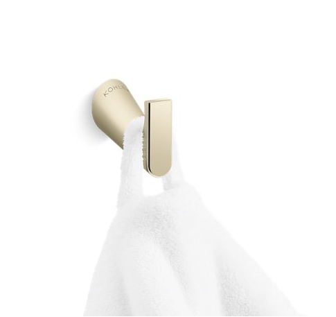 ACCENT-SINGLE ROBE HOOK - KOHLER PREMIUM -  ( FRENCH GOLD - PREMIUM - 0x0 mm - 0inchx0inch )