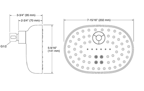 STATEMENT MULTIFLOW SHOWERHEAD 9.6LPM - KOHLER PREMIUM -  ( ROSE GOLD - PREMIUM - 0x0 mm - 0inchx0inch )