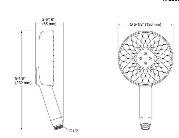 STATEMENT 3F ROUND HS W/ WATERMIND TECH - KOHLER PREMIUM -  ( CHROME - PREMIUM - 0x0 mm - 0inchx0inch )