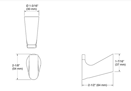 ACCENT-SINGLE ROBE HOOK - KOHLER PREMIUM -  ( MATT BLACK - PREMIUM - 0x0 mm - 0inchx0inch )