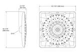 RAIN MAX SQUARE RH DUAL CORE SHOWER HEAD - KOHLER PREMIUM -  ( FRENCH GOLD - PREMIUM - 254x254 mm - 10inchX10inch )