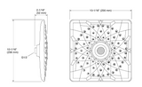 RAIN MAX SQUARE RH DUAL CORE SHOWERHEAD - KOHLER PREMIUM -  ( BLACK MATT - PREMIUM - 256x256 mm - 10.2inchX10.2inch )