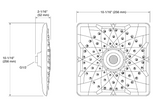 RAIN MAX SQUARE RH DUAL CORE SHOWERHEAD - KOHLER PREMIUM - ( ROSE GOLD - PREMIUM - 256x256 mm - 10inchX10inch )
