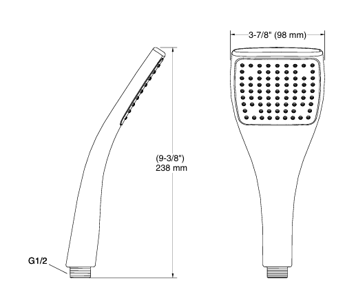 SPATULA-SL FUNCTION HANDSHOWER W/HOSE - KOHLER PREMIUM - ( MATT BLACK - PREMIUM - 0x50 mm - 0inchX0.5inch )