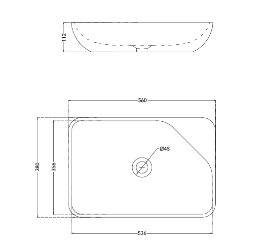 WASH BASIN TABLE TOP MARVEL - HINDWARE -  ( STAR WHITE - ITALIAN - 560x380 mm - 22inchX15inch )
