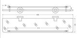 GLASS-SHELF - HINDWARE -  ( POLISHED CHROME - NEO CLASSIC ACCESSORIES - 0x0 mm - 0inchX0inch )