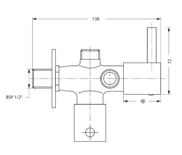 ANGLE VALVE 2 IN 1 - HINDWARE FAUCETS -  ( POLISHED CHROME - FLORA - 0x0 mm - 0inchx0inch )