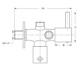 ANGLE VALVE 2 IN 1 - HINDWARE FAUCETS -  ( POLISHED CHROME - FLORA - 0x0 mm - 0inchx0inch )