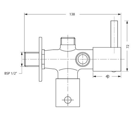 ANGLE VALVE 2 IN 1 - HINDWARE FAUCETS -  ( POLISHED CHROME - FLORA - 0x0 mm - 0inchx0inch )