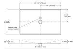 ANTILIA RECTANGULAR GLASS LAVATORY NO OVERFLOW - KOHLER LUXURY -  ( ICE - LUXURY - 0x0.15 mm - 0inchX0.5inch )