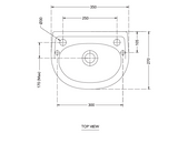 WASH BASIN WALL HUNG - HINDWARE -  ( STAR WHITE - CUTE - 350x265 mm - 14inchX10.5inch )