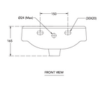 WASH BASIN WALL HUNG - HINDWARE -  ( STAR WHITE - CUTE - 350x265 mm - 14inchX10.5inch )