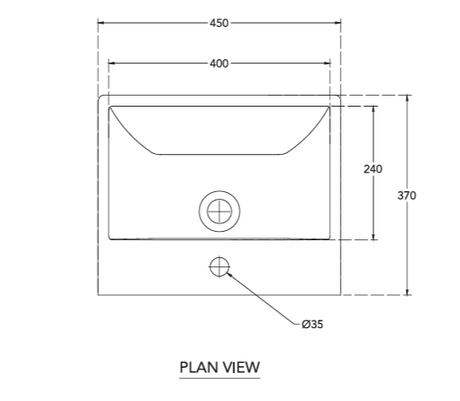 WASH BASIN W/MOUNT / TABLE TOP FABIO - HINDWARE -  ( STAR WHITE - ART - 450x370 mm - 18inchX14.8inch )