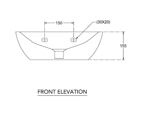 WASH BASIN W/MOUNT / TABLE TOP FABIO - HINDWARE -  ( STAR WHITE - ART - 450x370 mm - 18inchX14.8inch )