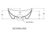 WASH BASIN TABLE TOP DEW - HINDWARE -  ( STAR WHITE - ART - 415x350 mm - 16.5inchX14inch )