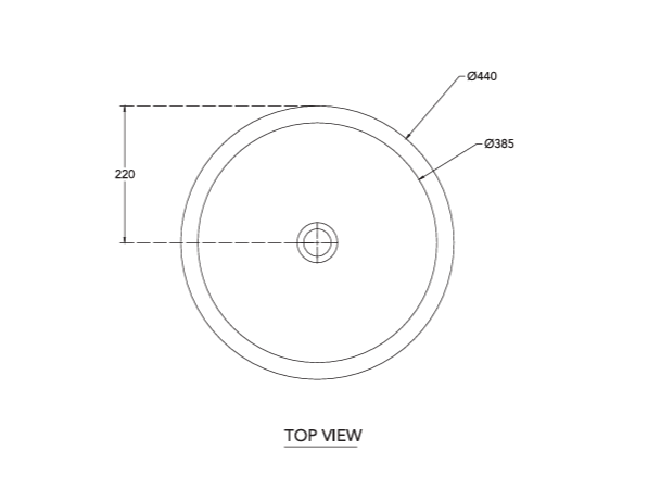 WASH BASIN ROUND U/COUNTER - HINDWARE -  ( STAR WHITE - ROUND - 460x460 mm - 18inchX18inch )