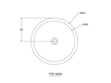 WASH BASIN ROUND U/COUNTER - HINDWARE -  ( STAR WHITE - ROUND - 460x460 mm - 18inchX18inch )