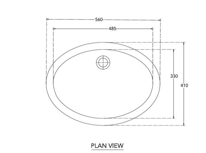 WASH BASIN OVAL - HINDWARE -  ( STAR WHITE - OVAL - 550x410 mm - 22inchX16inch )