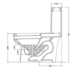 E.W.C VENICE ONE-PIECE S-TRAP 300MM - HINDWARE -  ( STAR WHITE - ITALIAN - 0x0 mm - 0inchX0inch )