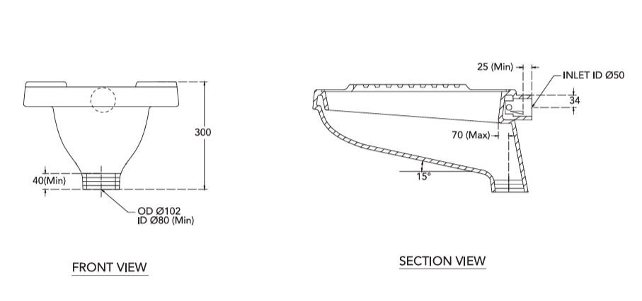 ORISSA PAN - HINDWARE -  ( STAR WHITE -  - 580x430 mm - 23inchX17inch )