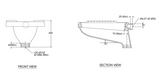 ORISSA PAN - HINDWARE -  ( STAR WHITE -  - 580x430 mm - 23inchX17inch )