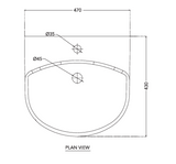 WASH BASIN ELEGANCEW/INTEGRATED PEDESTAL - HINDWARE -  ( STAR WHITE -  - 470x430 mm - 18.8inchX17.2inch )