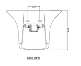 WASH BASIN ELEGANCEW/INTEGRATED PEDESTAL - HINDWARE -  ( STAR WHITE -  - 470x430 mm - 18.8inchX17.2inch )
