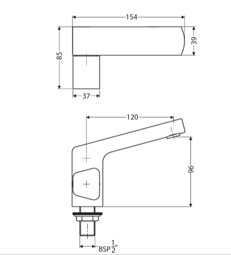 PILLAR COCK LEFT HAND OPERATED - HINDWARE FAUCETS -  ( POLISHED CHROME -  - 0x15 mm - 0inchX0.6inch )