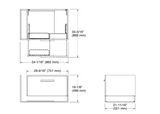 FOREWARD VANITY IN WEAVE TEXTURE FINISH W/O WASH BASIN - KOHLER LUXURY -  (  - LUXURY - 870x490 mm - 34.8inchX19.6inch )
